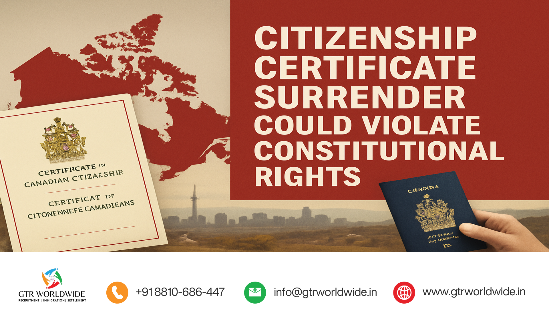 Citizenship certificate surrender could violate constitutional rights