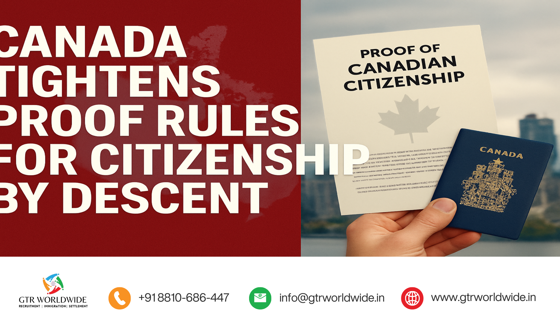 Canada tightens proof rules for citizenship by descent