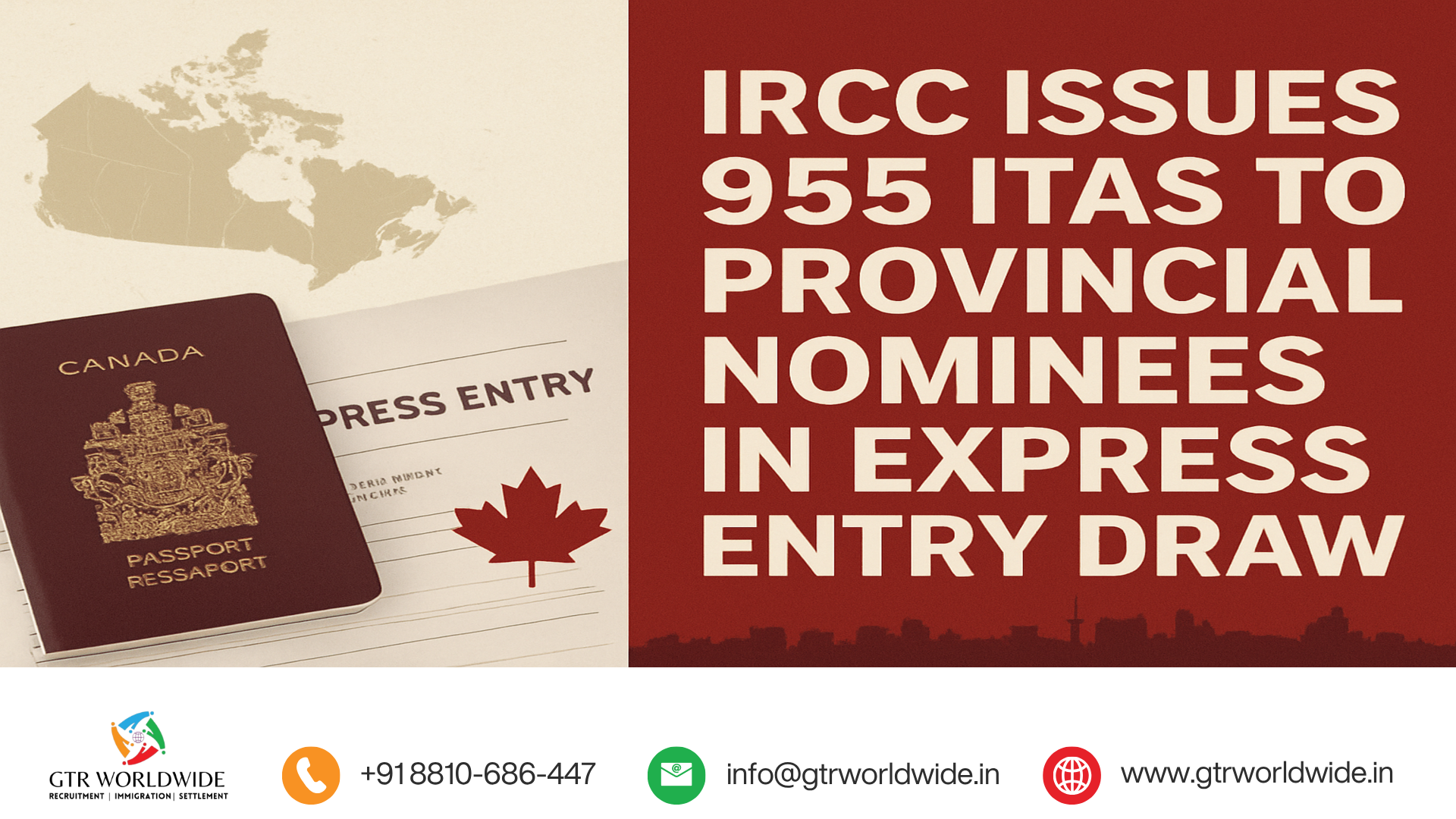 IRCC issues 955 ITAs to provincial nominees in Express Entry draw