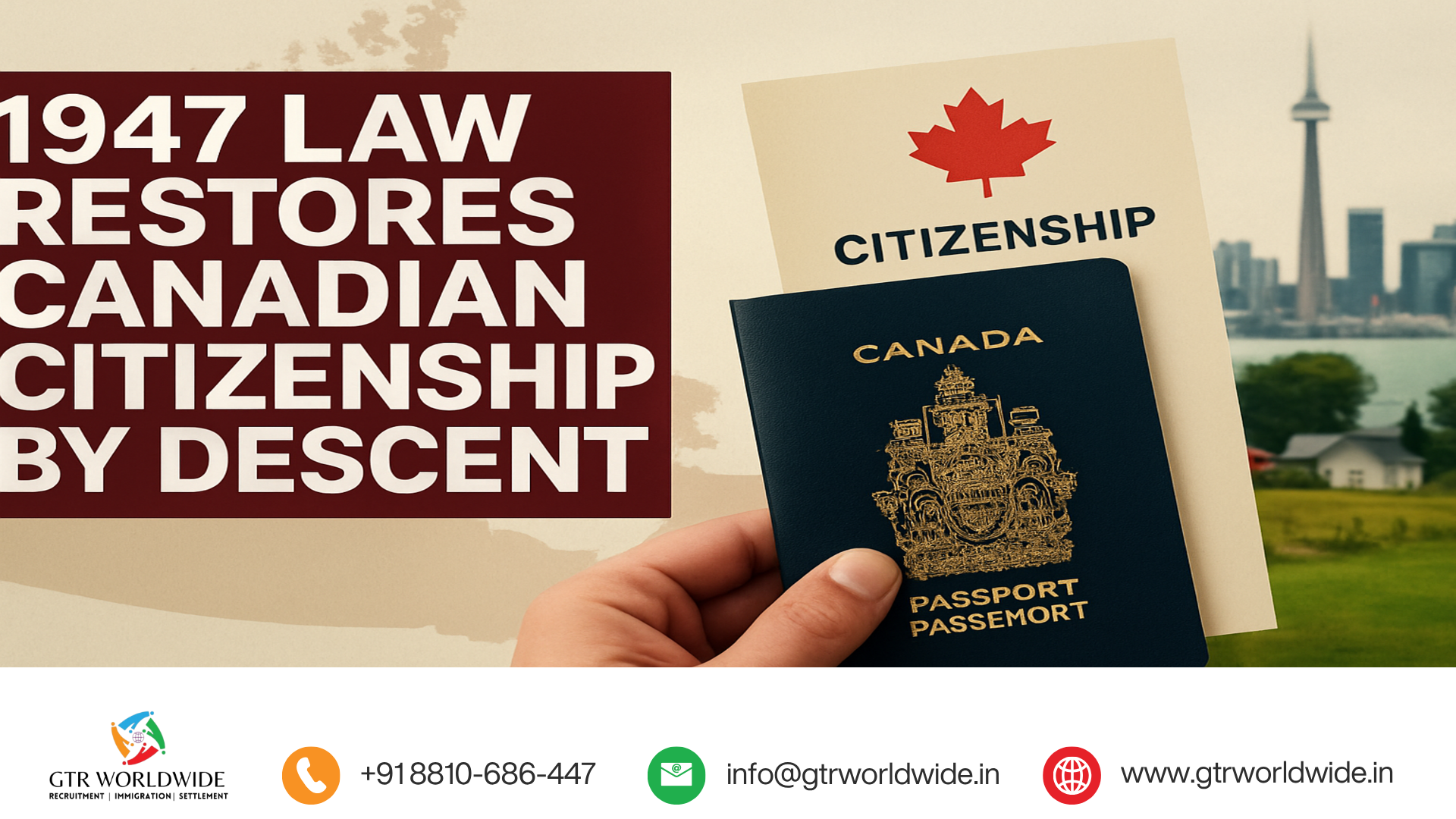 1947 Law Restores Canadian Citizenship by Descent